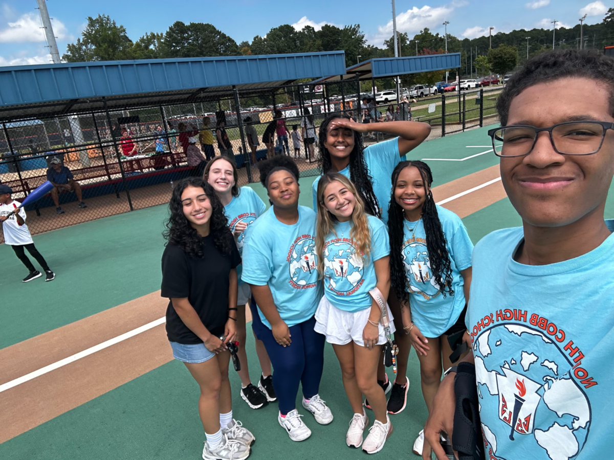 Williams’ roles as the Historian and Social Media Manager for the National Honor Society (NHS) have brought him closer to the Class of 2025 through various community service initiatives. Above, he smiles with other club members at the Horizon Baseball fields, a place where people with special needs can play sports with special needs. “I’ve gotten to know Kayden much better this year, and he’s made such a positive and meaningful impact on my life. He’s motivated me to be more ambitious and confident and has helped me through so much this past school year. I know he’ll do great things and do the same for many more people,” senior Amirion Cummings said.